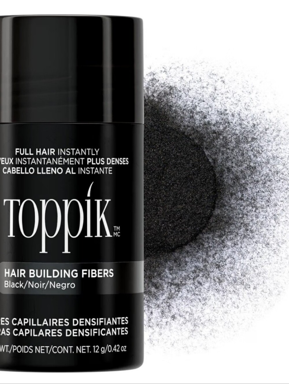 Toppik Hair Building Fibers - Black .42oz  Men & Women